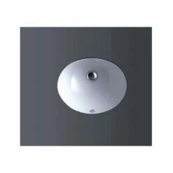 ECT Global Under Mount Basin Bathroom Ceramic Oval Vanity White Sotto WB 908