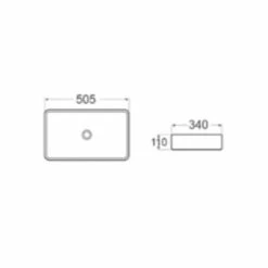 ECT Global Above Counter SQ Basin Bathroom Ceramic Vanity White Dior-II WB 6035MK 6 ECT Global Above Counter SQ Basin Bathroom Ceramic Vanity White Dior-II WB 6035MK -Bathroom Supplies Sales 2024 BA0187 1