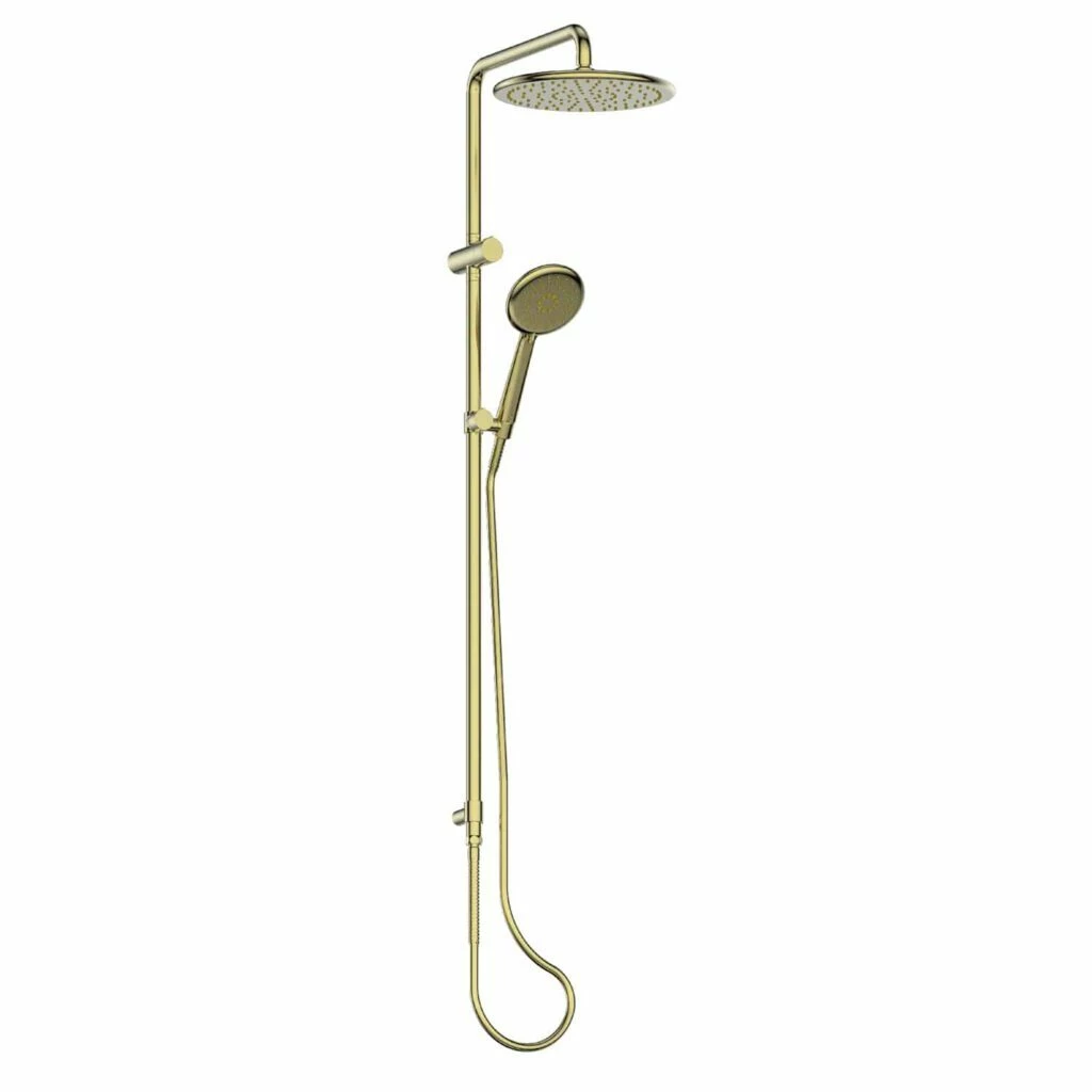 Greens Tapware Twin Shower Rail Bathroom Astro II Brushed Brass 187906 3 Greens Tapware Twin Shower Rail Bathroom Astro II Brushed Brass 187906