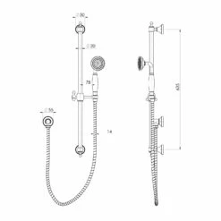 Phoenix Tapware Rail Shower Cromford Brushed Nickel 134-6810-40 -Bathroom Supplies Sales 2024 BA0352 1