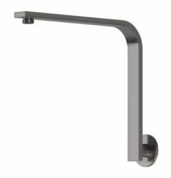 Phoenix Tapware High-Rise Shower Arm Only Round Plate Vivid Slimline Brushed Carbon VS6000-31
