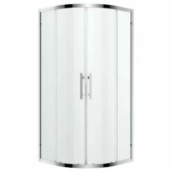 Oceano Shower Screens 900 X 900 Semi-frameless Chrome Finish Louve Curved Slider LS900CDC -Bathroom Supplies Sales 2024 BA0409 3