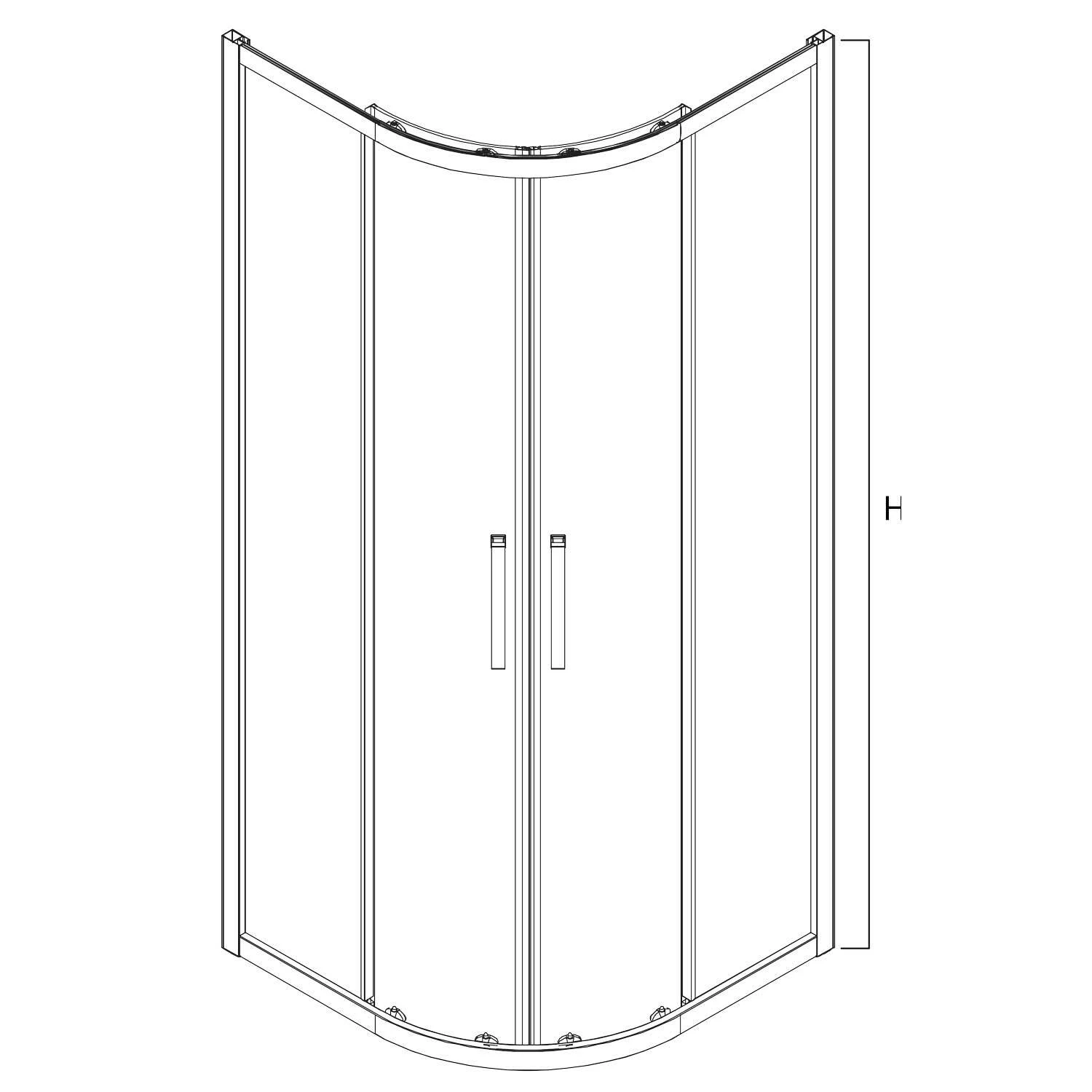 Oceano Shower Screens 1000 X 1000 Semi-frameless Chrome Finish Louve Curved Slider LS1000CDC 4 Oceano Shower Screens 1000 X 1000 Semi-frameless Chrome Finish Louve Curved Slider LS1000CDC - Image 2