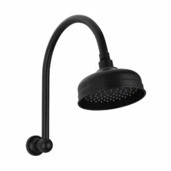 Phoenix Tapware Shower Arm And Rose Cromford Matte Black 134-5300-10