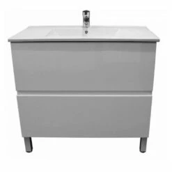 Castano Bathroom Vanity Cabinet 2 Drawer With Kickboard Ensuite Vanities Gloss White Firenze 750