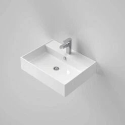 Caroma Wall Basin One Tap Hole White TEO EU8031B15W