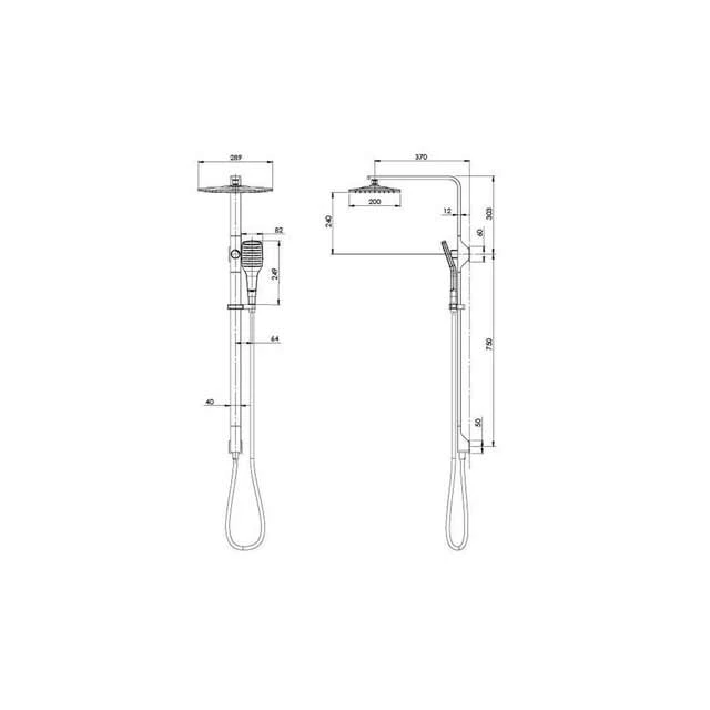 Phoenix Tapware Twin Shower Rail NX Cape 605-6500-00 4 Phoenix Tapware Twin Shower Rail NX Cape 605-6500-00 - Image 2