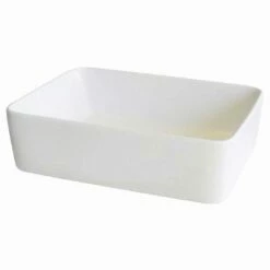 Castano Above Counter Basin Bathroom Square Sink White Prague