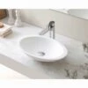 SI Aust Group Marble Stone Basin Above Counter Oval Shape Matt White Phoenix SI A23-500 -Bathroom Supplies Sales 2024 BA1355
