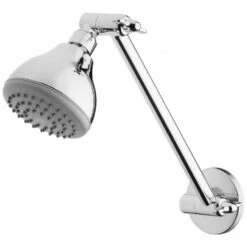 Phoenix Tapware Shower Arm And Rose Bathroom Outlet Round Chrome IVY YV5101-00