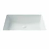 Seima Ceramic Under Counter Basin Rectangular Gloss White No Tap Hole PLATI 204 White -Bathroom Supplies Sales 2024 BA1845