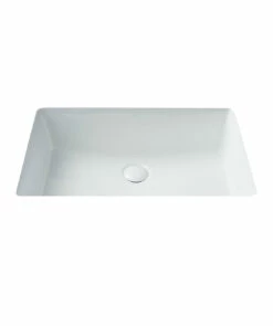 Seima Ceramic Under Counter Basin Rectangular Gloss White No Tap Hole PLATI 204 White