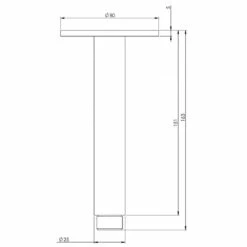Phoenix Tapware Ceiling Shower Arm 150mm Round Chrome Vivid V546 CHR 5 Phoenix Tapware Ceiling Shower Arm 150mm Round Chrome Vivid V546 CHR -Bathroom Supplies Sales 2024 BA1885 1