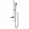 Phoenix Tapware Shower Rail Set Wall Hand Chrome Black NX Cape 605-6810-60 -Bathroom Supplies Sales 2024 BA1981