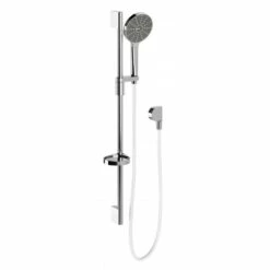 Phoenix Tapware Shower Rail Set Wall Handheld Chrome White NX Vive 604-6810-62