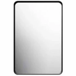Ostar Wall Mirror Aluminium Matte Black Frame 600mm X 900mm OT-53