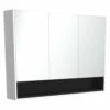 Fienza Satin White 1200 Mirror Cabinet With Display Shelf And Satin Black Insert PSC1200SMWB -Bathroom Supplies Sales 2024 BA2355