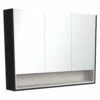 Fienza Satin Black 1200 Mirror Cabinet With Display Shelf And Industrial Insert PSC1200SBX -Bathroom Supplies Sales 2024 BA2362
