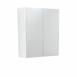 Fienza 600 Mirror Cabinet With Satin White Side Panels PSC600MW