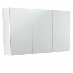 Fienza 1200 Mirror Cabinet With Satin White Side Panels PSC1200MW