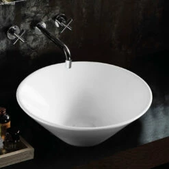 Fienza Lulu Ceramic Above Counter Basin Gloss White No Tap Hole 421mm X 421mm TR4037 -Bathroom Supplies Sales 2024 BA2891 1