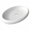 Fienza Antonia Cast Stone Solid Surface Above Counter Basin White No Tap Hole 600mm X 410mm CSB088 -Bathroom Supplies Sales 2024 BA2918