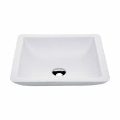 Fienza Classique 420 Cast Stone Solid Surface Above Counter Basin Matte White No Tap Hole 420mm X 420mm CSB02