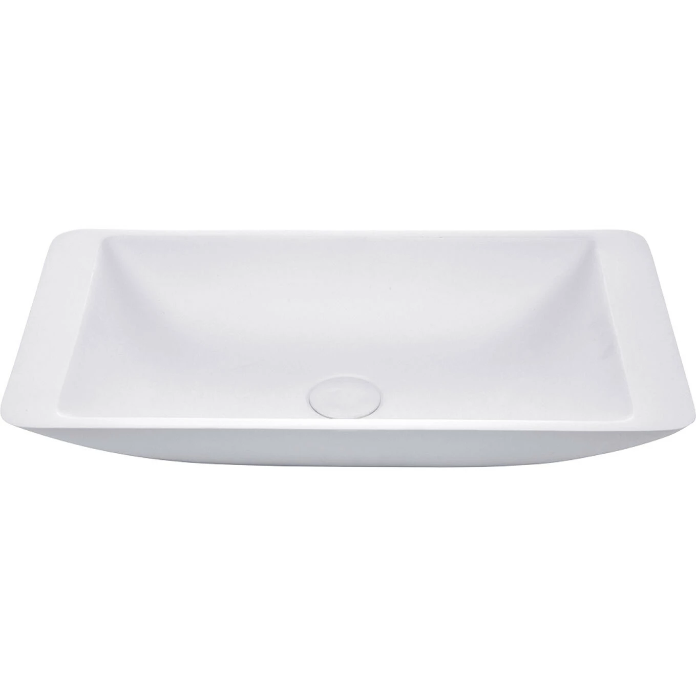 Fienza Classique 600 Cast Stone Solid Surface Above Counter Basin Matte White No Tap Hole 600mm X 345mm CSB03 4 Fienza Classique 600 Cast Stone Solid Surface Above Counter Basin Matte White No Tap Hole 600mm X 345mm CSB03 - Image 2