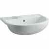 Fienza RAK Compact Semi Recessed Basin Gloss White One Tap Hole 550mm X 415mm 603701W
