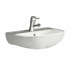 Fienza RAK Compact 450 Wall Hung Basin Gloss White One Tap Hole 450mm X 360mm 601101W