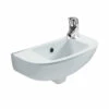 Fienza RAK Compact Wall Hung Basin Gloss White One Tap Hole 450mm X 215mm 601301W -Bathroom Supplies Sales 2024 BA2952