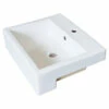 Bacini Semi Inset Basin 520mm X 430mm Ceramic Vessel Gloss White GRS701B -Bathroom Supplies Sales 2024 BA2962