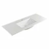 Fienza Vanessa 1200 Single Bowl Poly Marble Basin Top Gloss White One Tap Hole 1200mm X 460mm 120VAN -Bathroom Supplies Sales 2024 BA2970