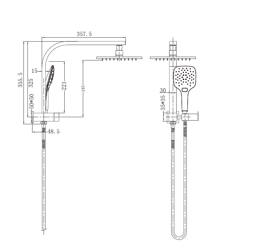 Nero Tapware Celia 2 In 1 Shower Chrome NR301505bCH 4 Nero Tapware Celia 2 In 1 Shower Chrome NR301505bCH - Image 2