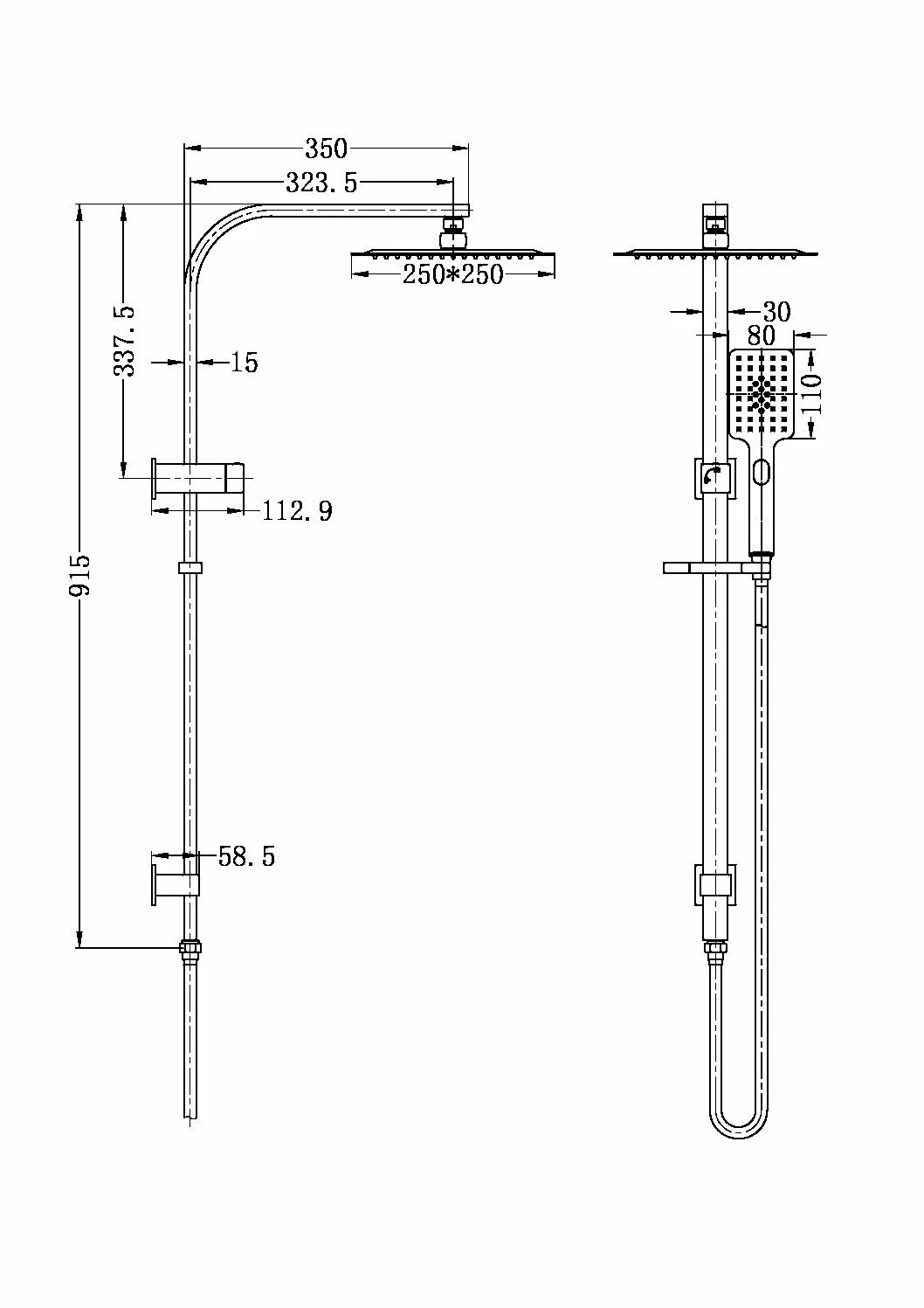 Nero Tapware Celia New Shower Set Chrome NR301505cCH 4 Nero Tapware Celia New Shower Set Chrome NR301505cCH - Image 2