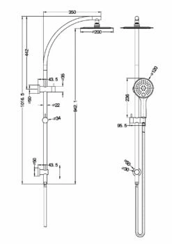 Nero Tapware Dolce Shower Column Set Matte Black NR280705eMB 5 Nero Tapware Dolce Shower Column Set Matte Black NR280705eMB -Bathroom Supplies Sales 2024 BA4021 1
