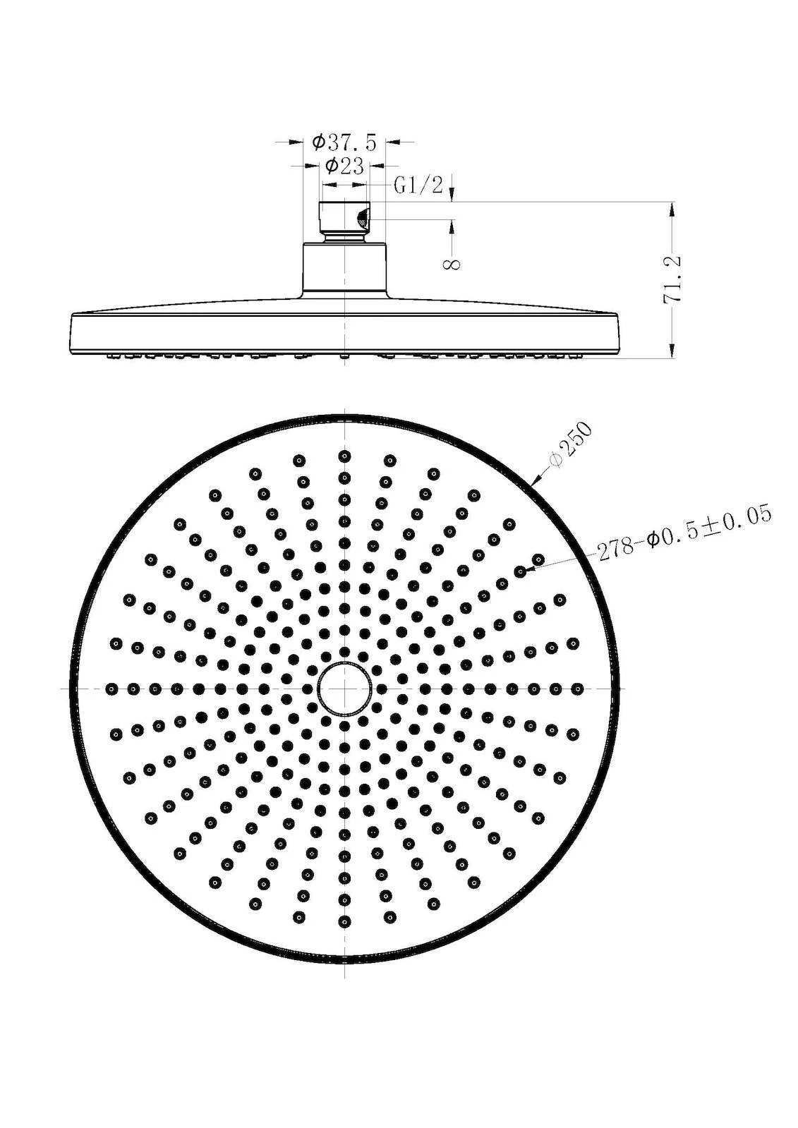 Nero Tapware Opal Shower Head Brushed Nickel NR508079BN 5 Nero Tapware Opal Shower Head Brushed Nickel NR508079BN - Image 3
