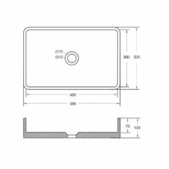 BNK Above Counter Basin Concrete Cement 506 X 326 X 100mm White Sandstone Cuneo-SW -Bathroom Supplies Sales 2024 BA4276 2