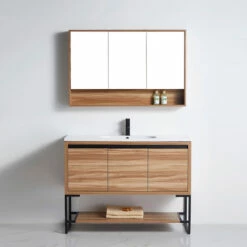 BNK Shaving Mirror Cabinet And Bathroom Vanity Cabinet 1200mm Versilla MC-62120(MP) & CB-43120(MP)