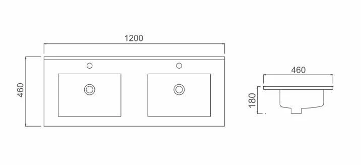 NAGA Bathroom 1200mm PVC Vanity Cabinet Freestanding And Single Or Double Basin PB-01120S & CB-46120 8 NAGA Bathroom 1200mm PVC Vanity Cabinet Freestanding And Single Or Double Basin PB-01120S & CB-46120 - Image 6