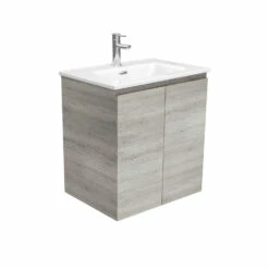 Fienza Joli Edge Bathroom Vanity 600 Wall Hung Vanity Industrial Grey JOL60X
