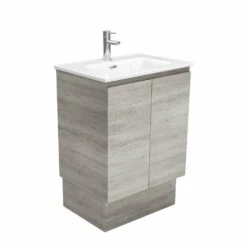 Fienza Joli Edge Bathroom Vanity On Kickboard 600 Industrial Grey JOL60XK