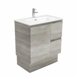Fienza Joli Edge Bathroom Vanity 750 Vanity On Kickboard Industrial Grey JOL75XKR