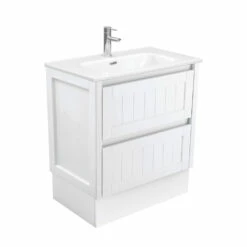 Fienza Joli Hampton Bathroom Vanity 750 Vanity On Kickboard White JOL75TK