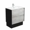 Fienza Joli Amato 750 Bathroom Vanity On Kickboard Satin Black Panels JOL75BXBK -Bathroom Supplies Sales 2024 BA4398