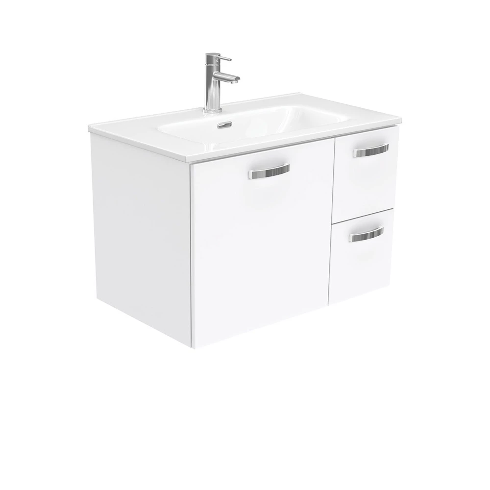 Fienza Joli Unicab 750 Bathroom Vanity Wall Hung Vanity White JOL75JR 3 Fienza Joli Unicab 750 Bathroom Vanity Wall Hung Vanity White JOL75JR