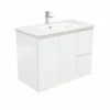 Fienza Joli Bathroom 900 Vanity Wall Hung Vanity Fingerpull Satin White JOL90ZR -Bathroom Supplies Sales 2024 BA4409