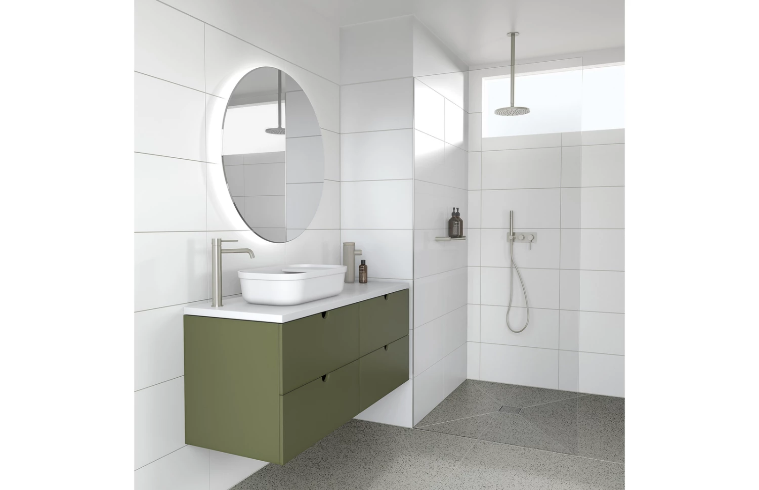 Phoenix Tapware Wall Shower System Hand Shower Wall Mounted Handheld Brushed Nickel VS7490-40 5 Phoenix Tapware Wall Shower System Hand Shower Wall Mounted Handheld Brushed Nickel VS7490-40 - Image 3