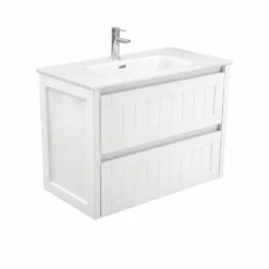 Fienza Joli Hampton 900 Bathroom Vanity Wall Hung Vanity Gloss White JOL90T