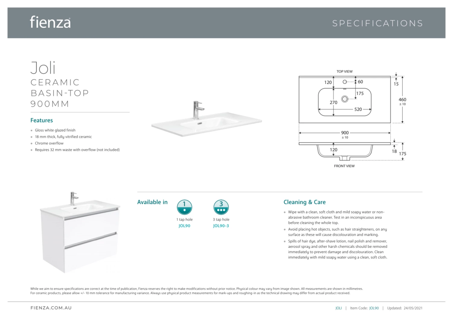 Fienza Joli Amato 900 Bathroom Vanity Wall Hung Vanity Satin Black Panels JOL90BWB 5 Fienza Joli Amato 900 Bathroom Vanity Wall Hung Vanity Satin Black Panels JOL90BWB - Image 3